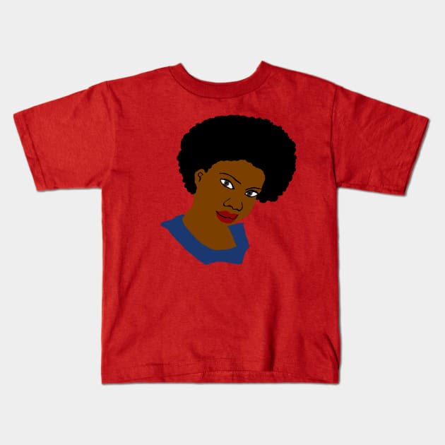 Afro Black Women Naturally Beautiful Kids T-Shirt by EllenDaisyShop